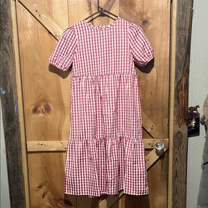 Red Gingham Kids Dress